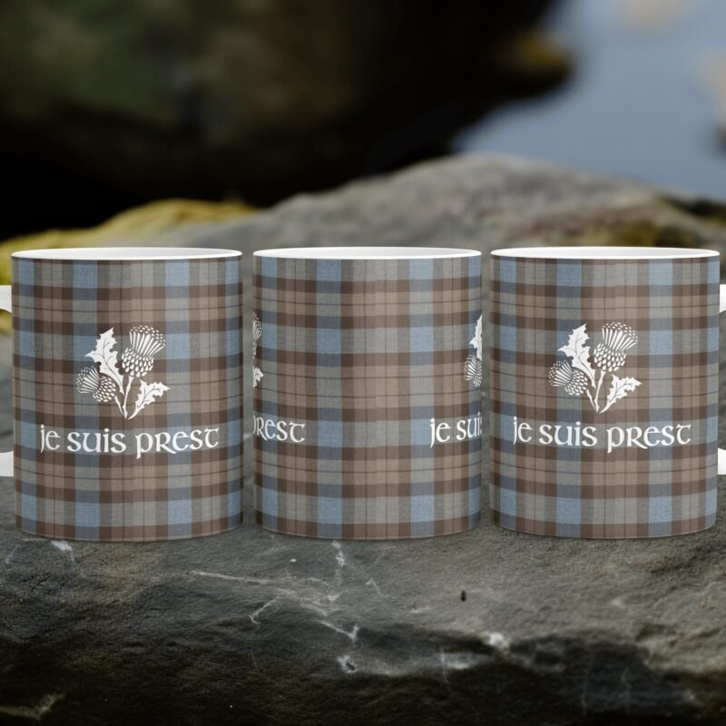 Tazza Clan Fraser “Je suis prest” Outlander Jamie & Claire Fraser