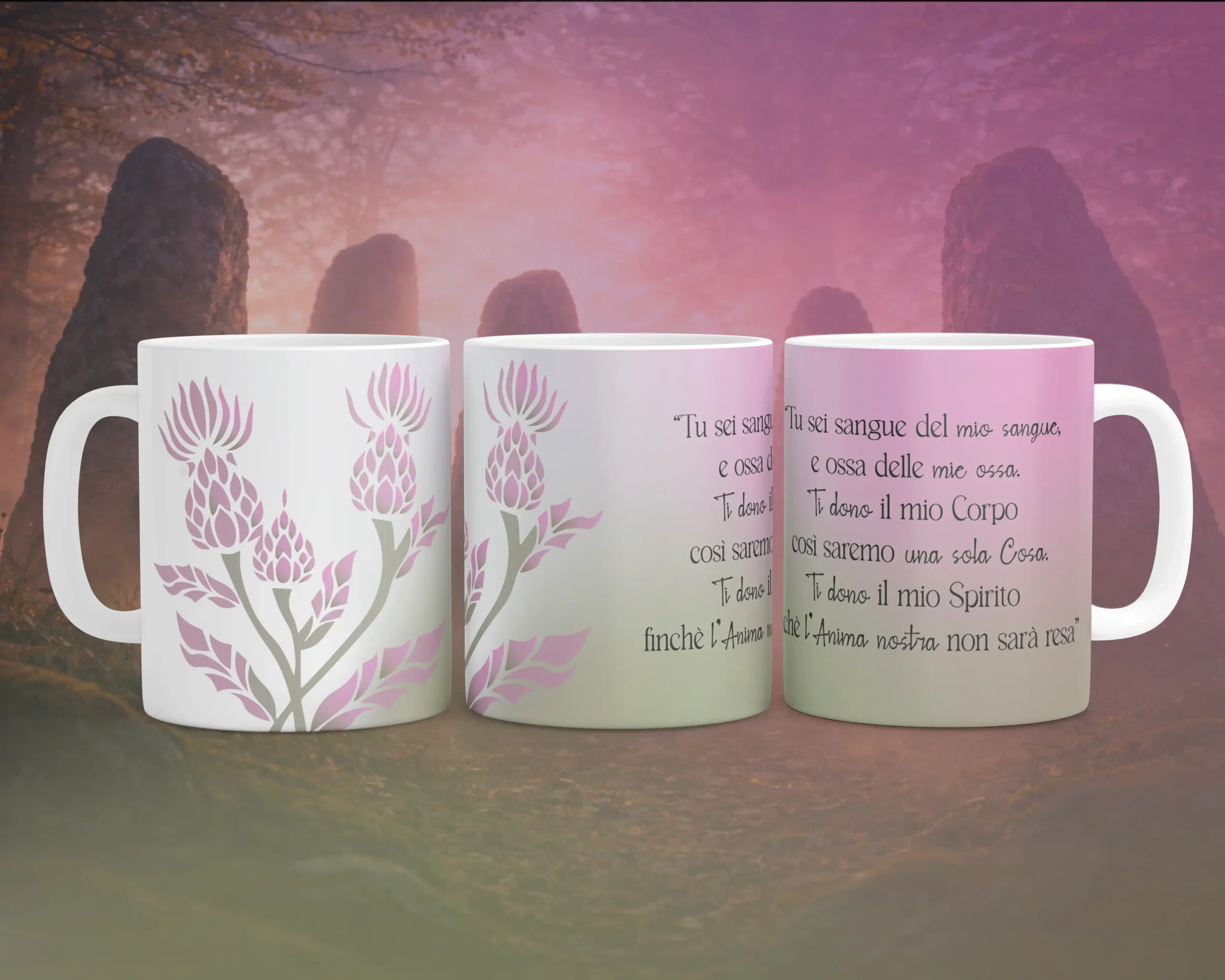 Tazza Outlander Cardo Scozzese – “Ye Are Blood of My Blood” Claire & Jamie Fraser