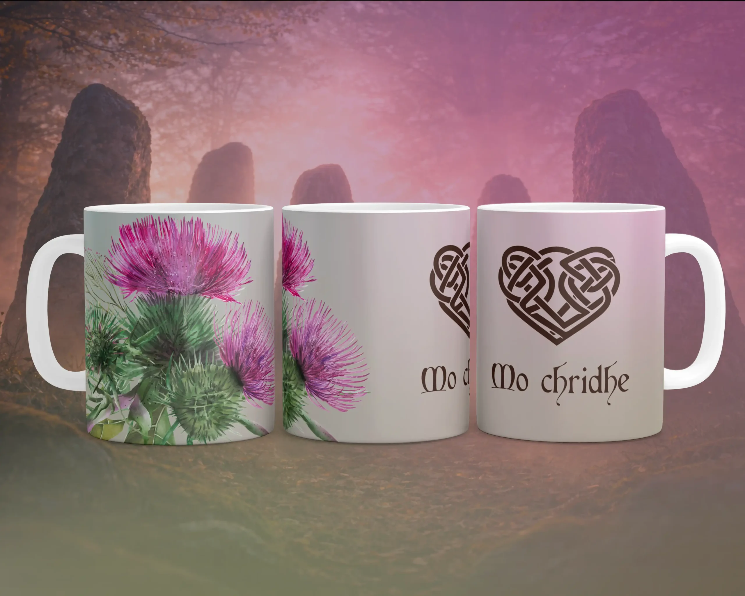 Tazza Outlander Mo Chridhe – Cardo Scozzese con Cuore Mug Romantica Scozzese