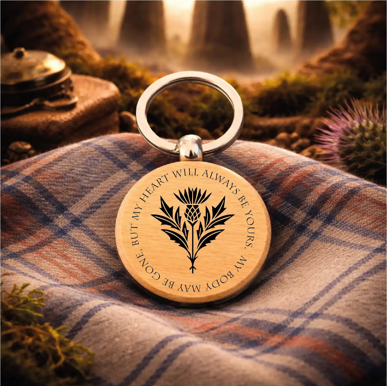 My Body May Be Gone but My Heart Will Always Be Yours - Portachiavi Outlander