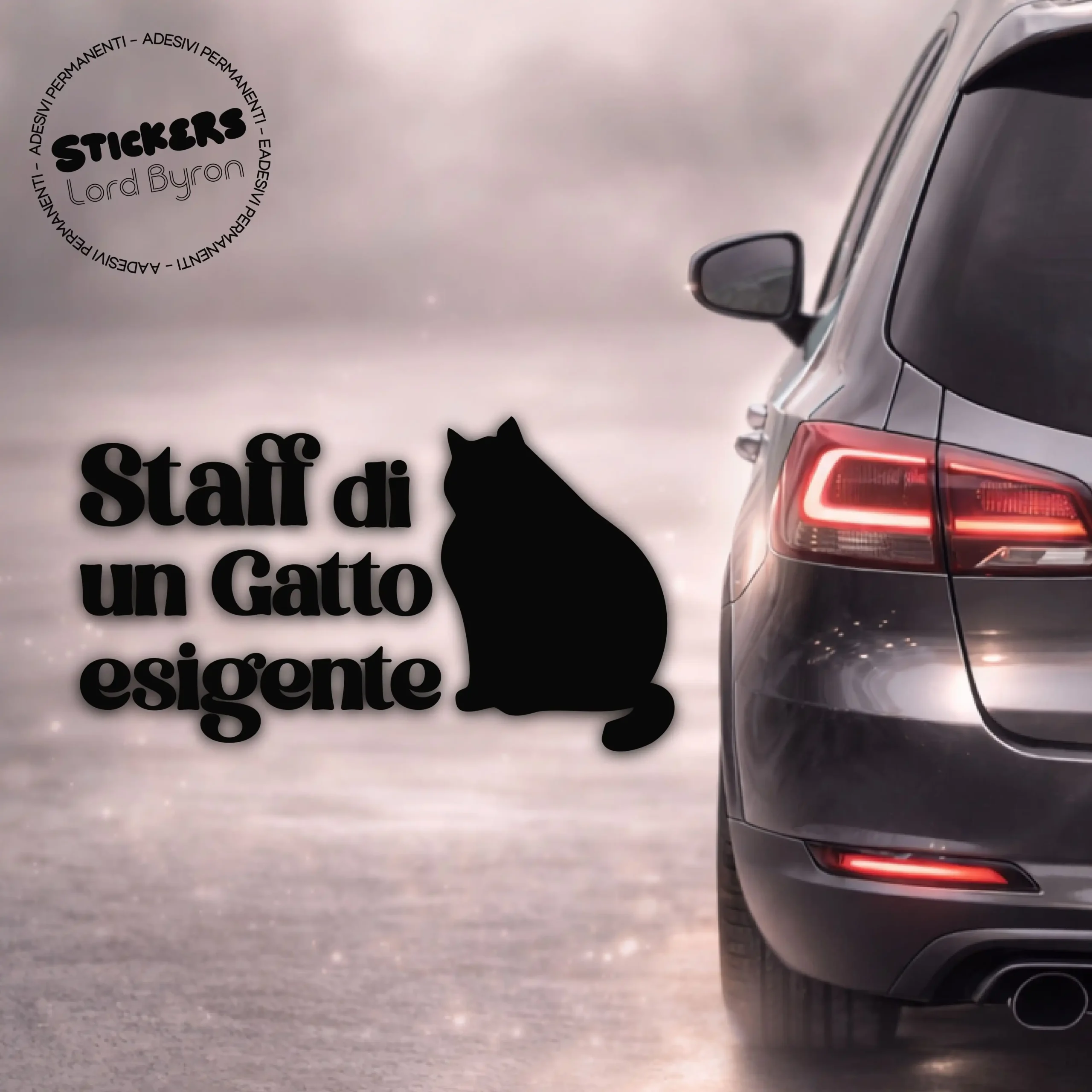Adesivo Auto “Staff di un gatto esigente” – Collezione Sticker